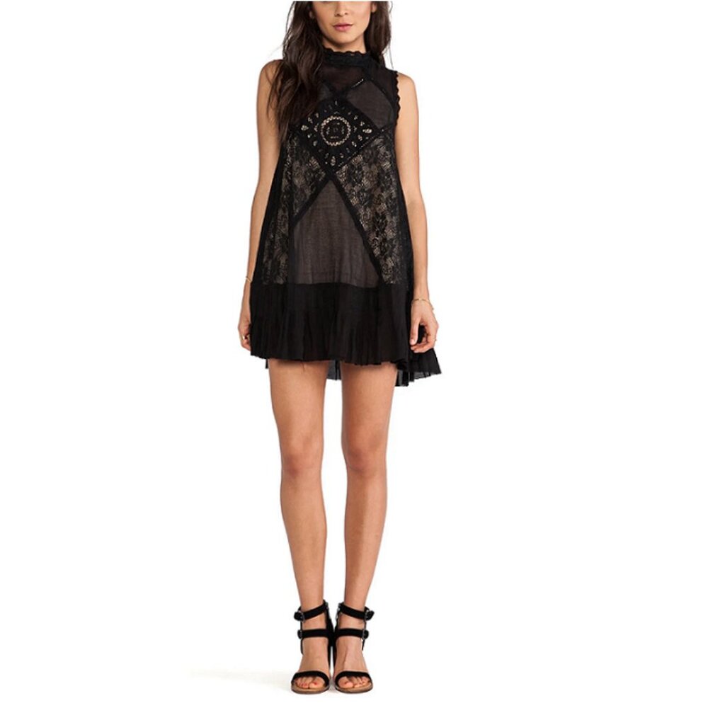 Free People Angel Lace Dress in Black - Picture 1 of 15